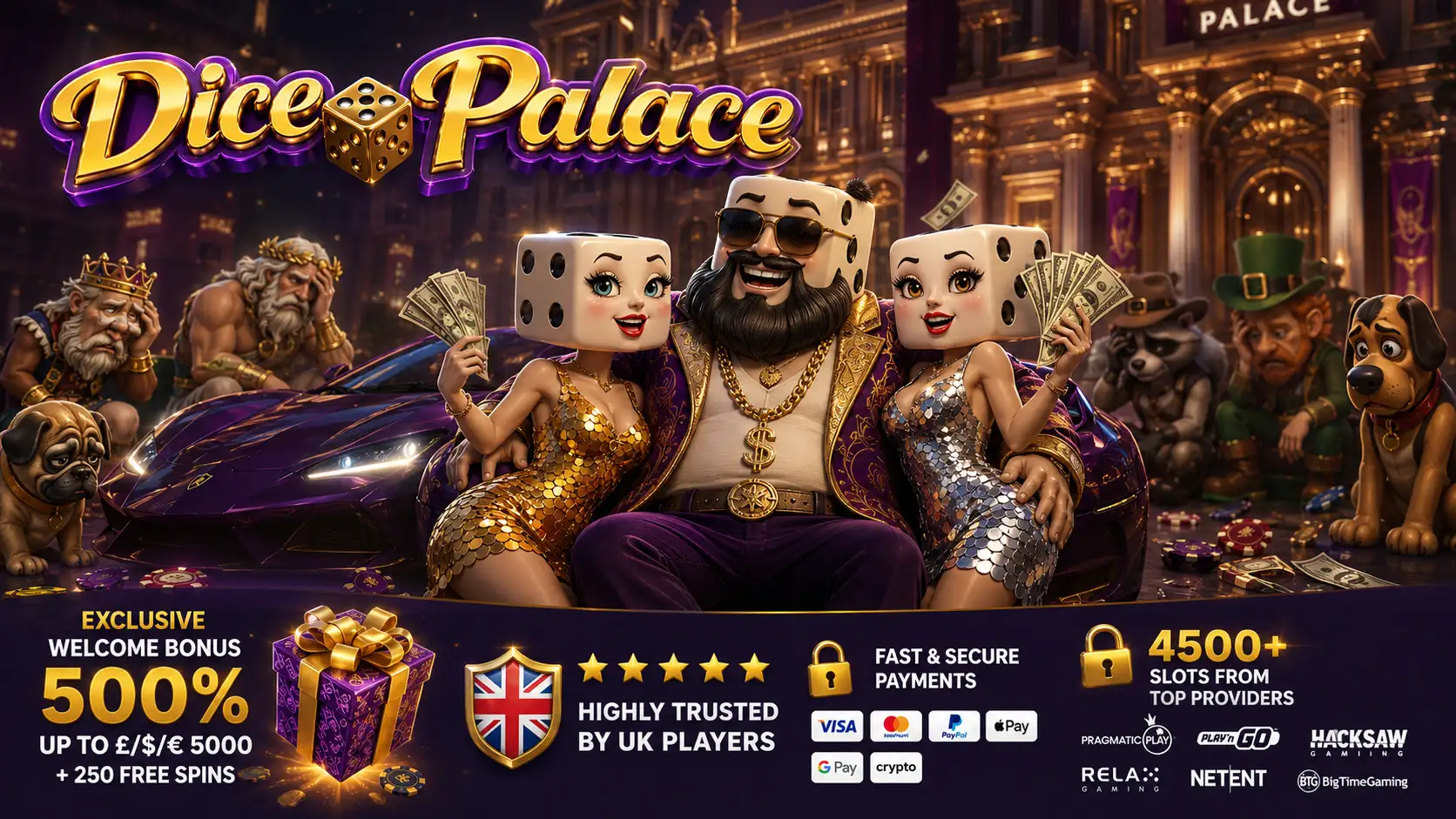 Dice Palace casino welcome bonus โ 500% up to ยฃ5,000 plus 250 free spins
